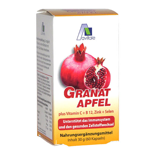 GRANATAPFEL 500 mg plus Vit.C+B12+Zink+Selen Kaps.