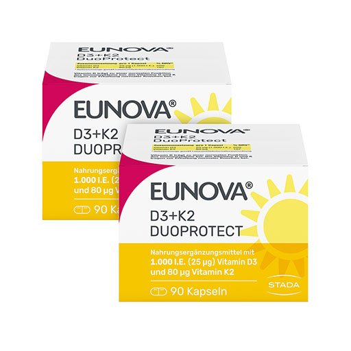 EUNOVA DuoProtect D3+K2 1000 I.E./80 &mu;g Kaps.Kombi